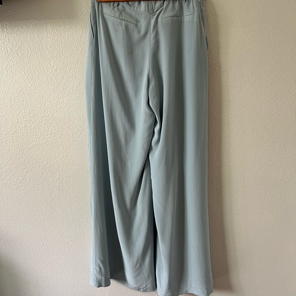 Rachel Zoe 100% Silk Light Blue Wide Leg Pants - Picture 5 of 16